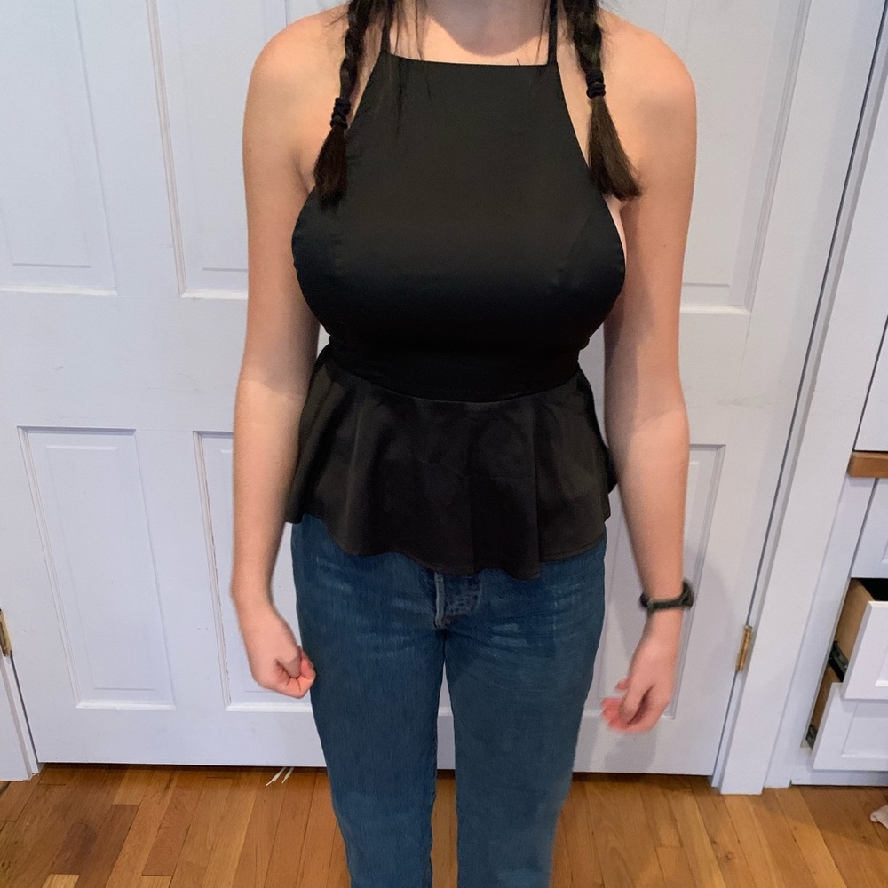 Black racer back tank!